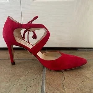 LK Bennett Shoes Lk Bennett Loren Roca Red Suede Leather Pumps